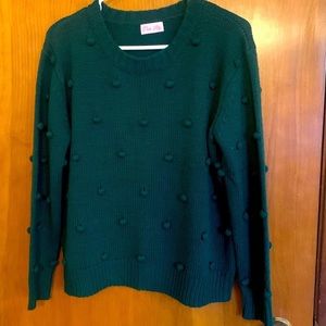 Pink lily pom Pom sweater